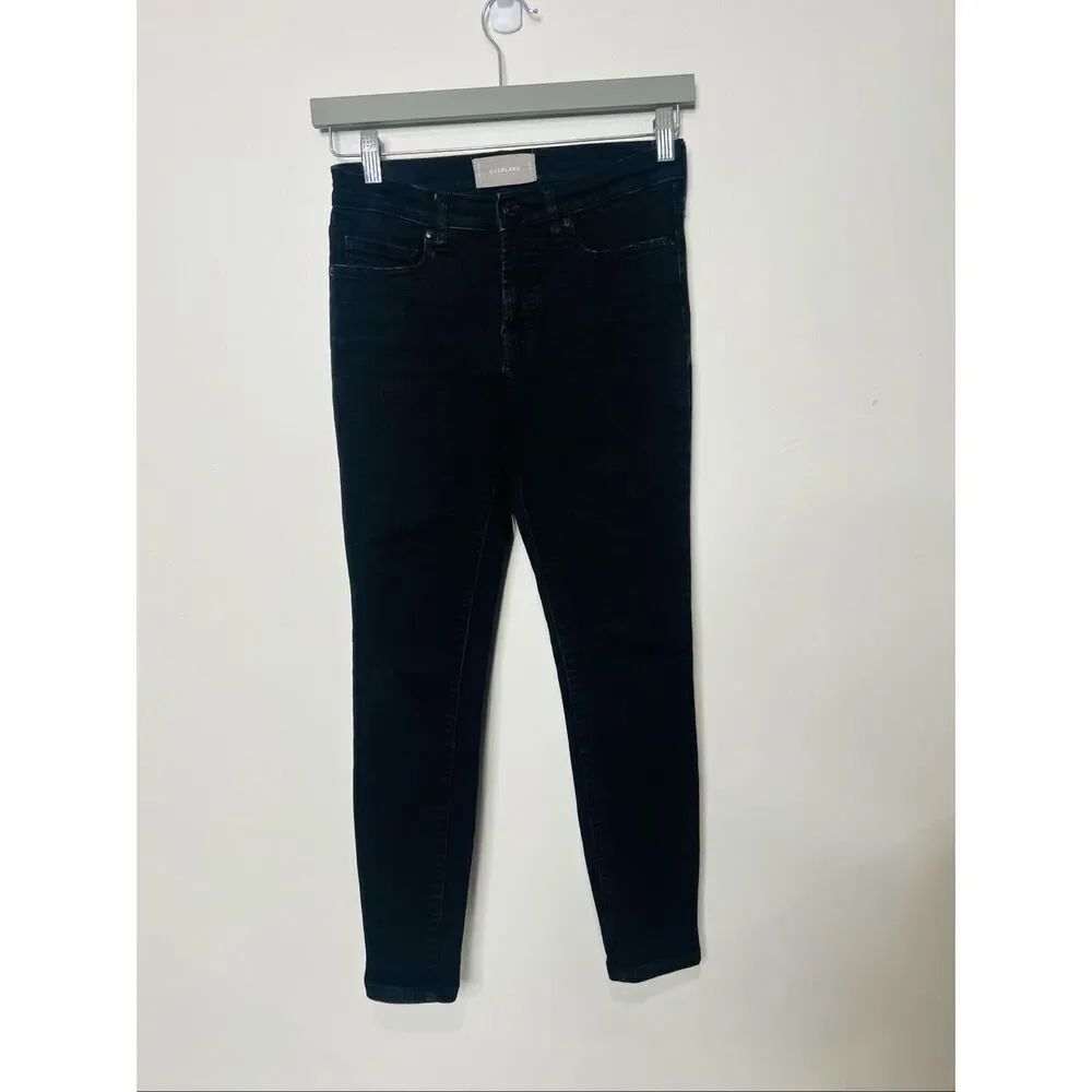 Everlane Mid Rise Black Skinny Jeans Sz 27